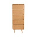 Cassettiera di colore naturale in frassino massiccio 45x112x40 cm Rise – Zuiver