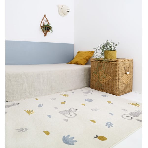 Tappeto per bambini beige, 135 x 190 cm Little Wild Monkey - Nattiot-image-2