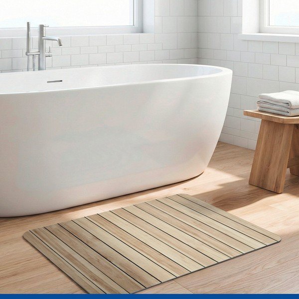 Tappetino per il bagno di colore naturale in diatomite 50x80 cm Lepiana – Wenko-image-1