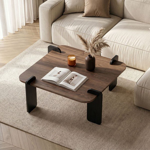 Tavolino da salotto marrone 90x90 cm Marais – Nordure-image-2