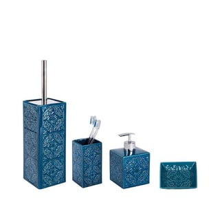 WENKO Set di Accessori per Il Bagno Marola, 2pz. Grigio - Grigio Chiaro