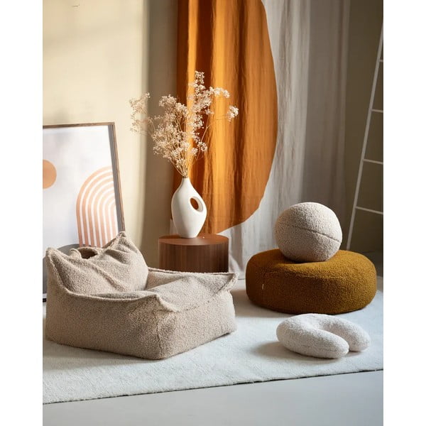 Cuscino per divano da bambini color crema con rivestimento in bouclé U – Wigiwama-image-3