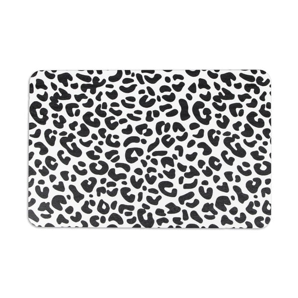 Tappetino da bagno bianco e nero 39x60 cm Leopard - Artsy Doormats