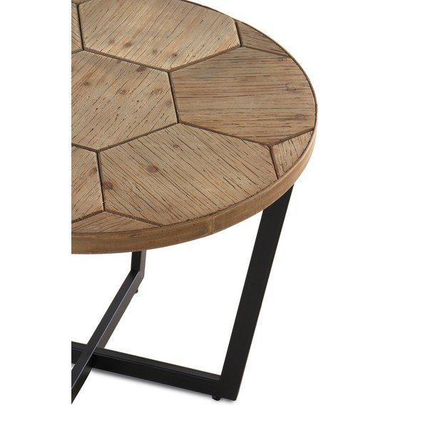 Tavolo da conferenza con struttura in ferro nero , ⌀ 59 cm Honeycomb - Geese-image-3
