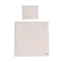 Set copripiumino e federa da bambini beige in misto cotone per culla 80x80 cm Frosty Almond – Roba