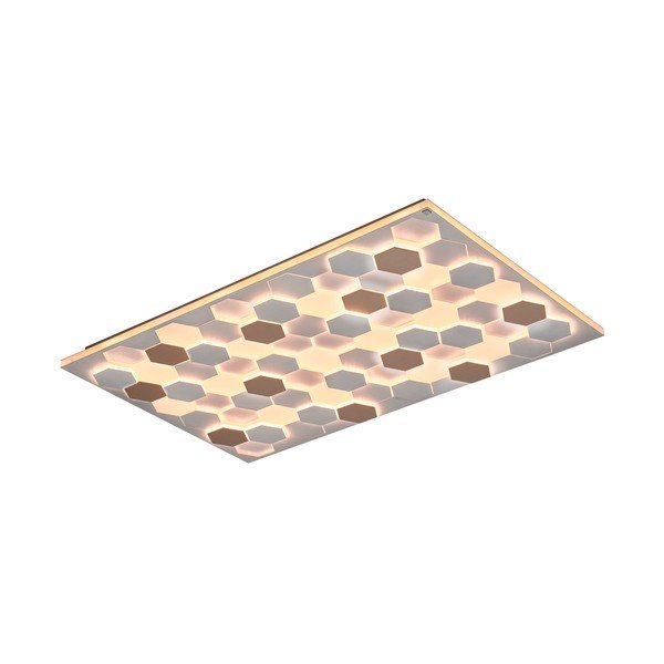 Apparecchio da soffitto a LED bianco con controllo vocale/app mobile con paralume in metallo 70x115 cm Cifavo - CINQUE-image-2