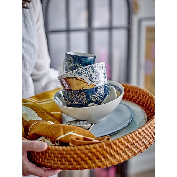 Ciotola in gres blu 460 ml Hezha - Bloomingville-image-1