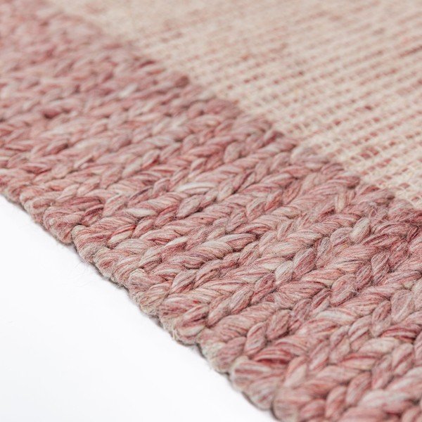 Tappeto rosa chiaro in misto lana tessuto a mano 200x290 cm Rue – Flair Rugs-image-2