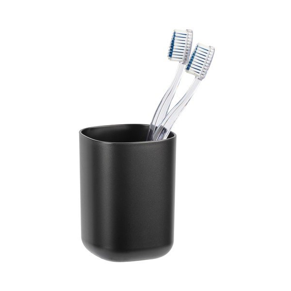 Tazza nera per spazzolini da denti Davos - Wenko-image-1