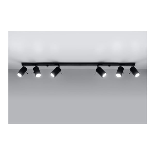 Apparecchio da soffitto nero 6L Etna - Sollux-image-4