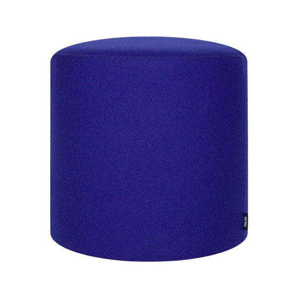 Poggiapiedi blu con rivestimento in lana Folk – noo.ma