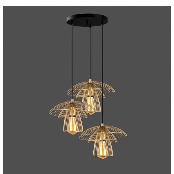 Lampada a sospensione di colore oro , altezza 117 cm Root - Squid Lighting-image-1