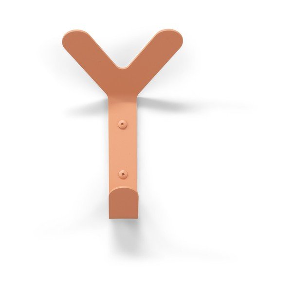 Gancio da parete color salmone in acciaio Frondo – Spinder Design-image-3