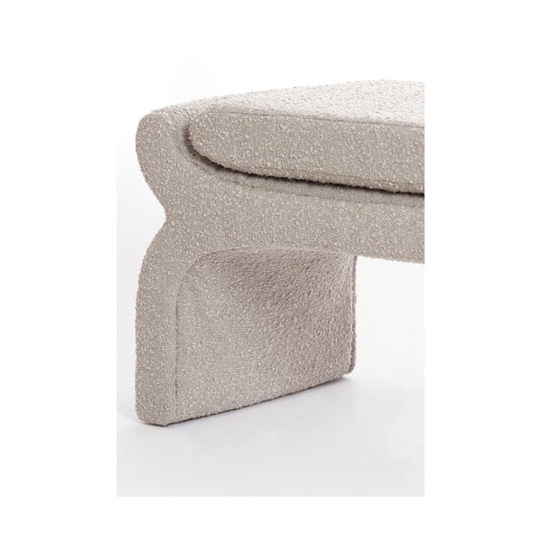 Panchina beige in tessuto bouclé Nafya - Light & Living-image-4