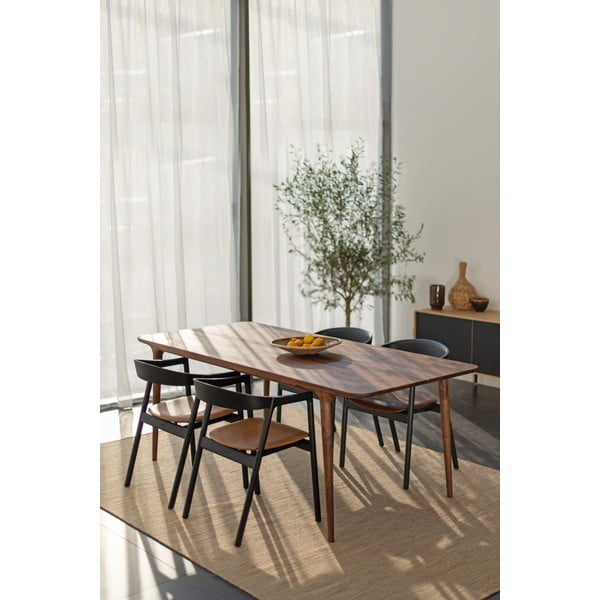 Tavolo da pranzo in legno di noce 90x180 cm Fawn - Gazzda-image-2