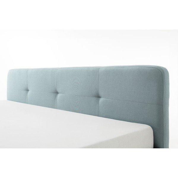 Letto matrimoniale imbottito blu/grigio rete non inclusa 140x200 cm Amelie – Meise Möbel-image-1