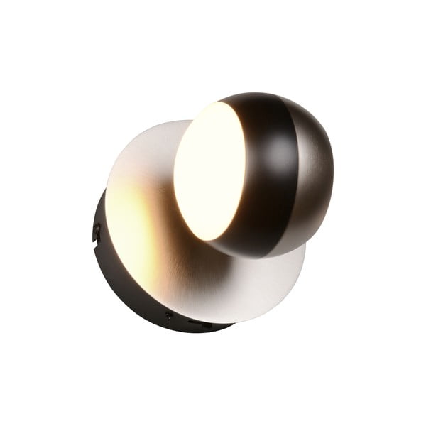 Lampada da parete LED nera e argentata Orbit – Trio Select-image-3