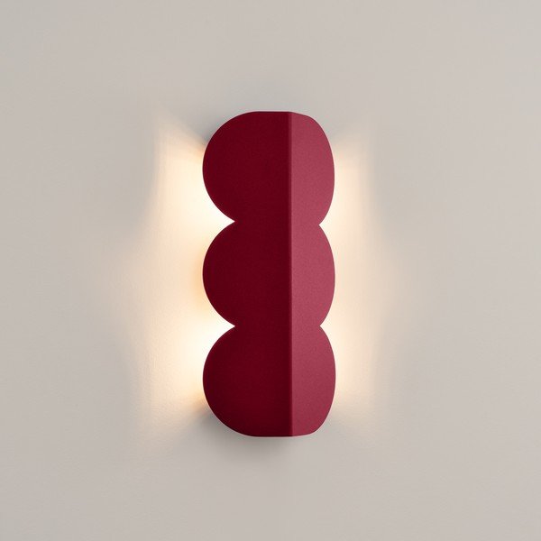 Lampada da parete burgundy in alluminio BISCUIT – Thoro-image-1