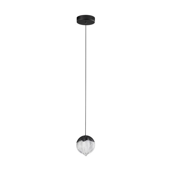 Lampadario LED nero opaco in alluminio con paralume in vetro con intensità regolabile ø 12 cm Alicia – Nova Luce