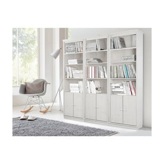 Libreria in legno di pino bianco 222x223 cm Anita - Støraa