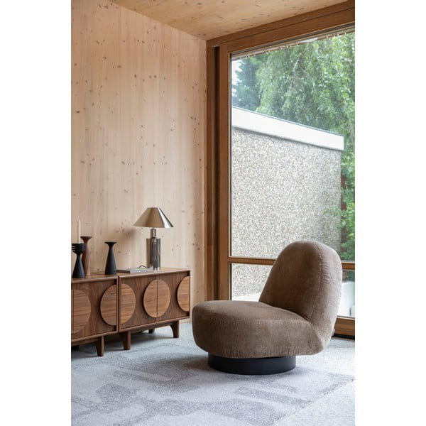 Cassettiera bassa marrone in noce 82x58 cm Groove - Zuiver-image-4