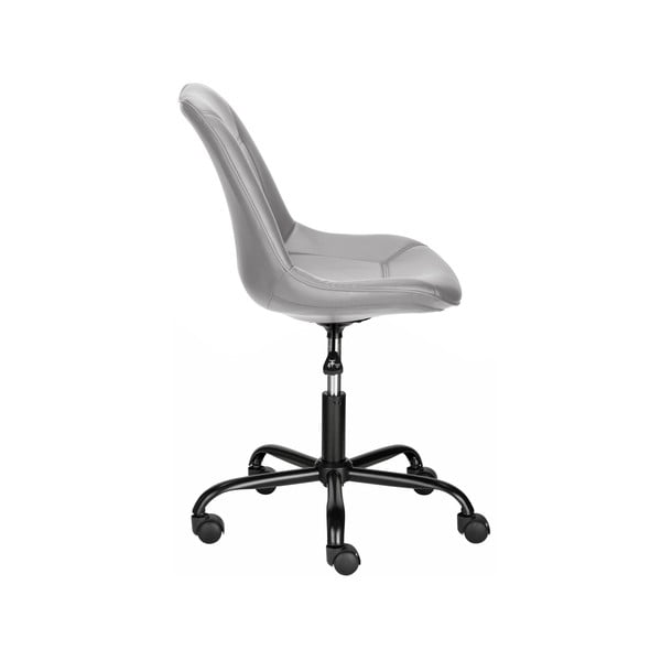 Sedia da ufficio grigia in similpelle Kenny - Støraa-image-2