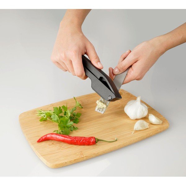 Pressa per aglio grigia e blu Food & More - Fackelmann-image-1