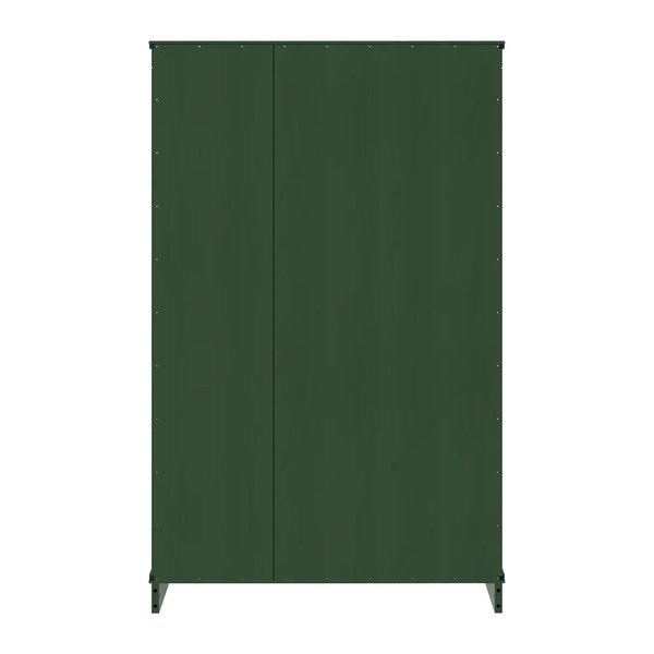 Armadietto verde in pino massiccio 74x118x35 cm Anita – Støraa-image-4