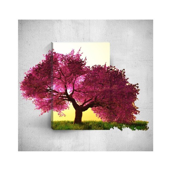 Pittura murale 3D Albero viola, 40 x 60 cm - Mosticx