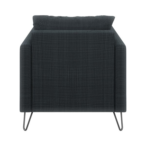 Poltrona grigio scuro con rivestimento in ciniglia Freya – Ropez-image-2