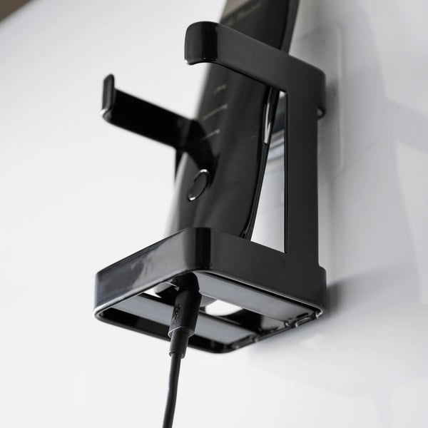 Supporto per apparecchiature per la cura della pelle in metallo nero Film Hook - YAMAZAKI-image-2