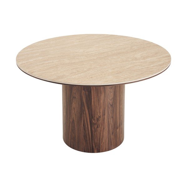 Tavolo da pranzo rotondo con piano in ceramica ø 120 cm Delphi – House Nordic-image-3