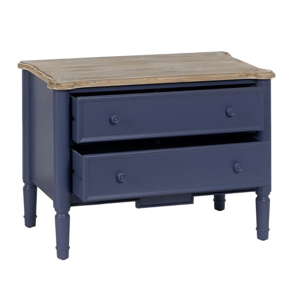 Cassettiera bassa blu in legno di abete 80x60 cm - Ixia-image-2