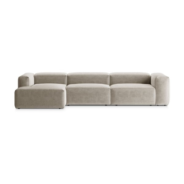 Divano angolare beige (con penisola a sinistra/con chaise lounge) Bergamo – Cosmopolitan Design