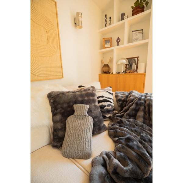 Coperta grigia in micropile 150x200 cm Wave – Tiseco Home Studio-image-3