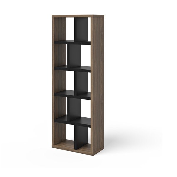 Libreria marrone-nera in noce 70x198 cm Berlin - TemaHome-image-2