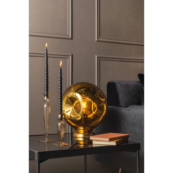 Portacandele in vetro marrone chiaro, altezza 17 cm Swirl - PT LIVING-image-1