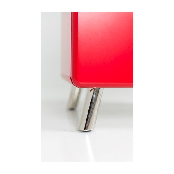 Cassettiera rossa con fori in vetro Cobra, larghezza 163 cm - Tenzo-image-2