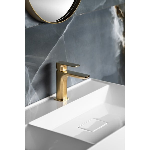 Rubinetto per lavandino dorato verticale Spy – Sapho-image-1