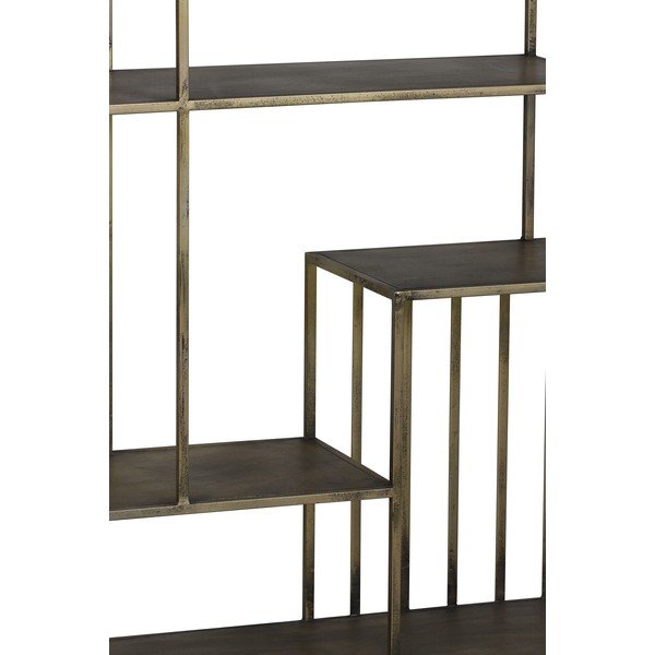 Scaffale in metallo a due piani color oro Yvona - Light & Living-image-3