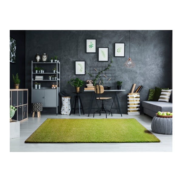Tappeto verde Khitan Liso Verde, 160 x 230 cm - Universal-image-1