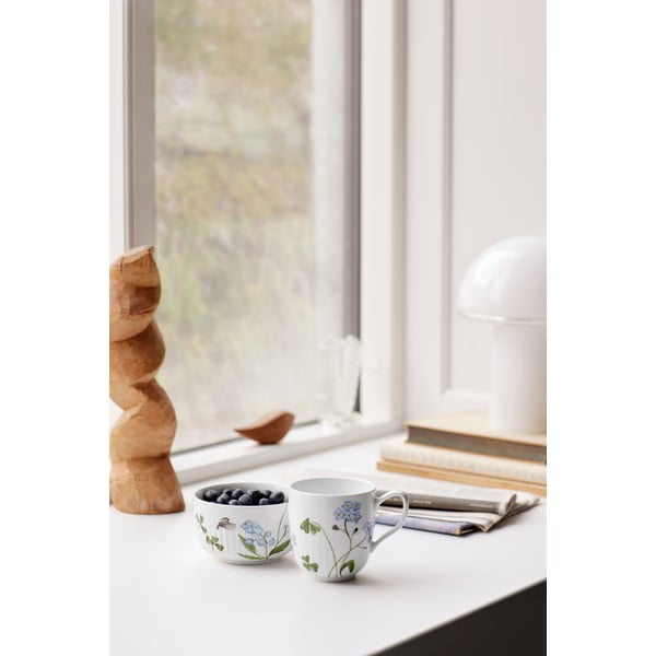 Tazza bianca in porcellana con motivo floreale 330 ml Hammershøi Summer - Kähler Design-image-1