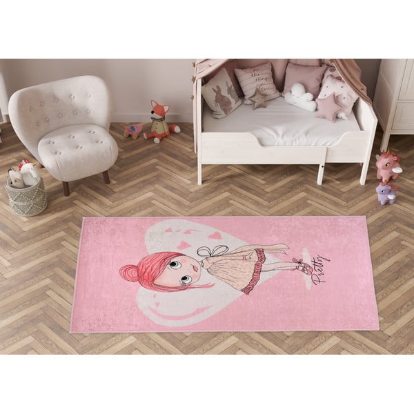 Tappeto per bambini rosa lavabile 120x180 cm Pretty Girl – Vitaus-image-1