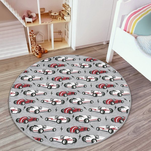 Tappeto grigio per bambini ø 120 cm Comfort - Mila Home-image-3