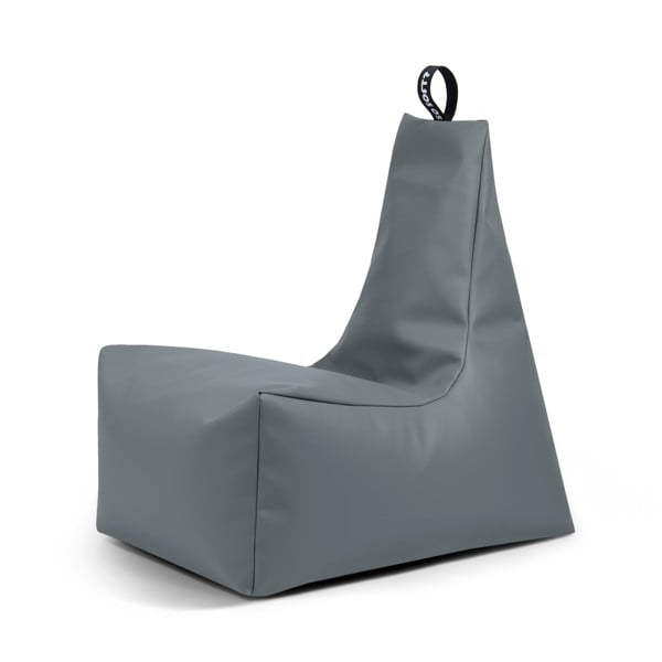 Puof a sacco grigio con rivestimento in finta pelle Icy XL – So Soft?