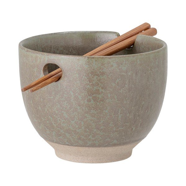 Ciotola in gres grigio con bacchette , ø 13 cm Masami - Bloomingville