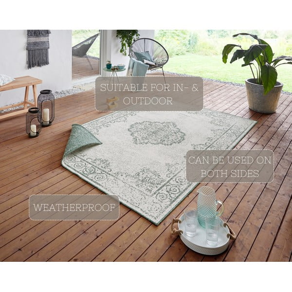 Tappeto per esterni verde e crema , 80 x 150 cm Cebu - NORTHRUGS-image-4