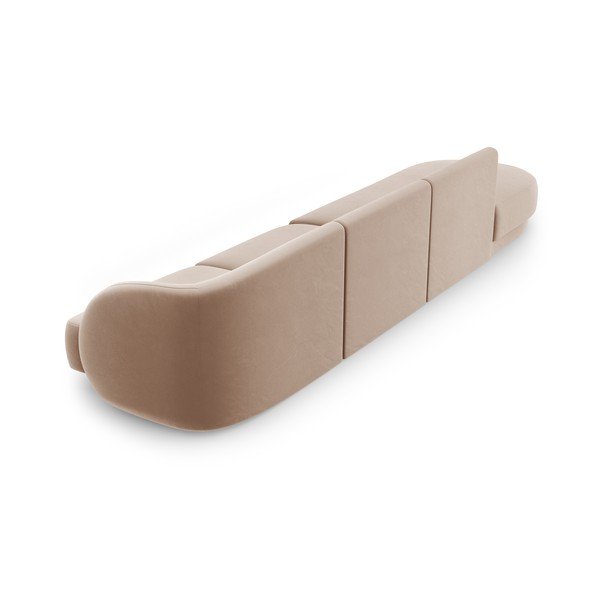 Divano in velluto beige 328 cm Miley - Micadoni Home-image-4