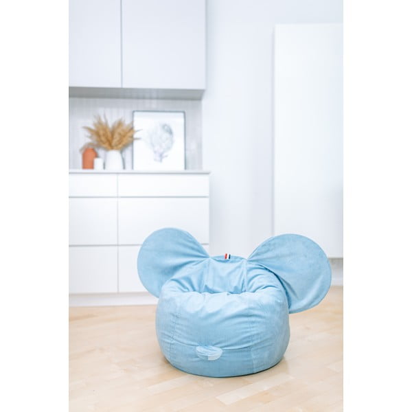 Pouf a sacco per bambini blu Ears – The Brooklyn Kids-image-1