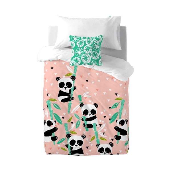 Biancheria da letto per bambini in cotone, 140 x 200 cm Panda Garden - Moshi Moshi